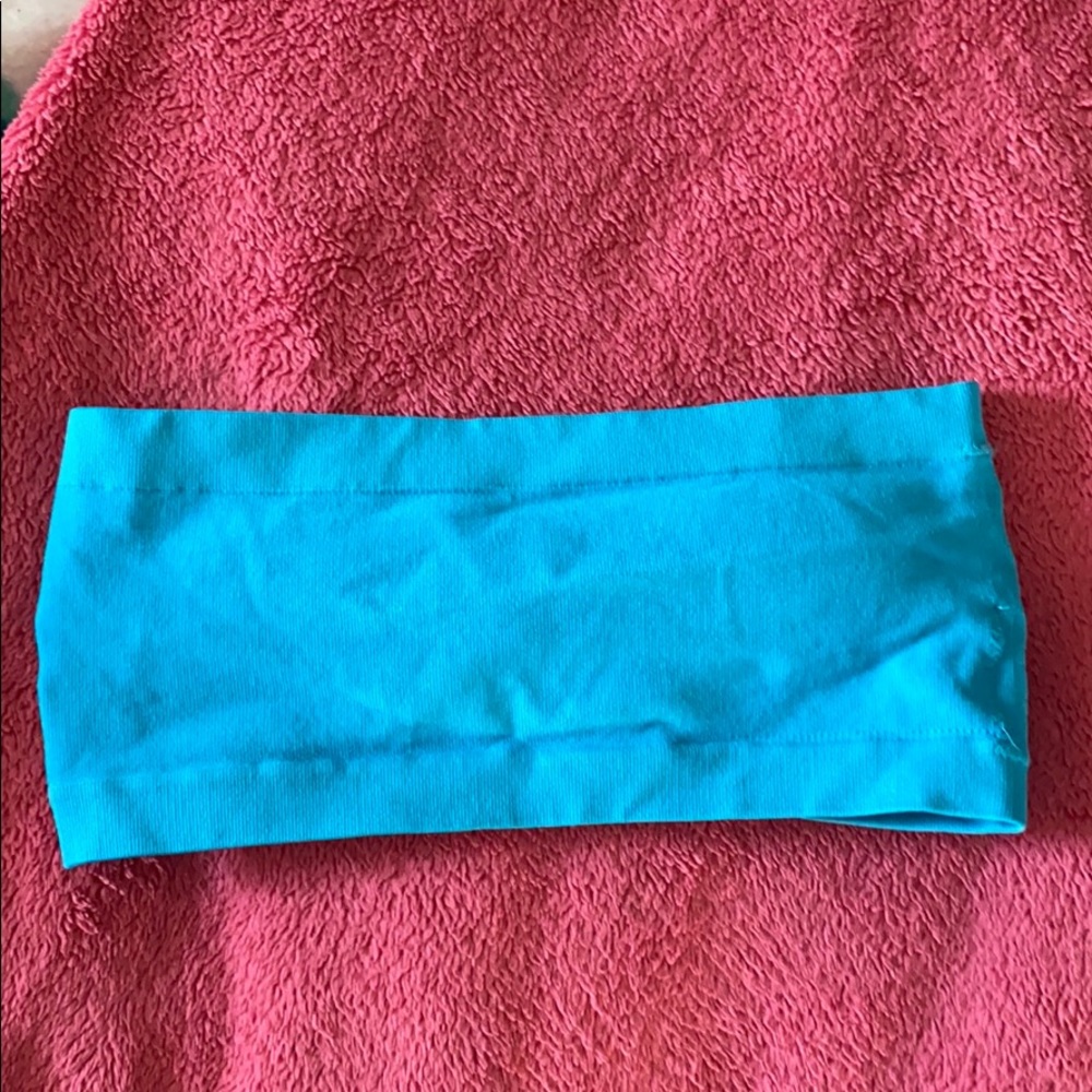 Bright blue bandeau